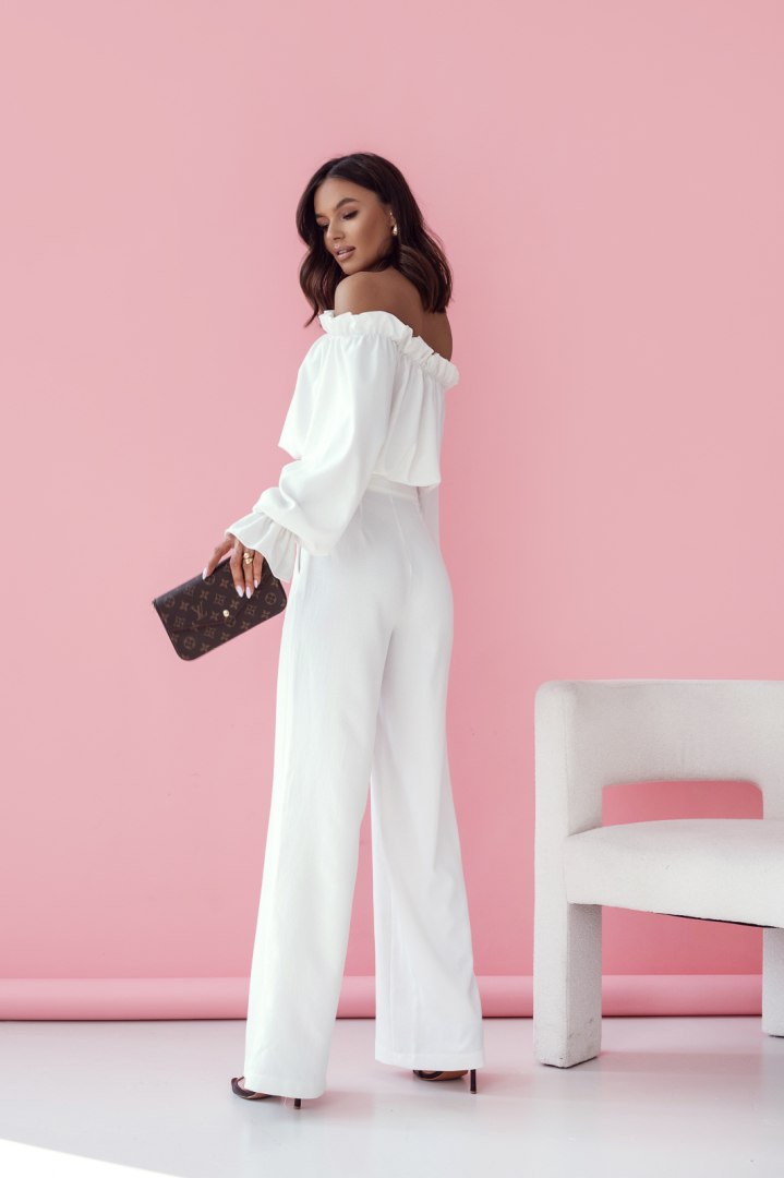 Komplet lniany MIA - Ecru - M/L